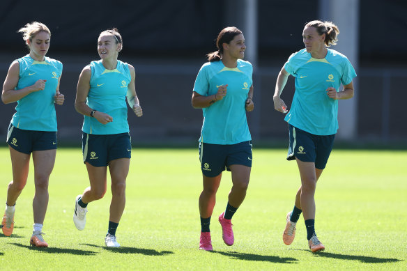 Sam Kerr a repris l'entraînement complet vendredi avant le choc des quarts de finale avec la France.