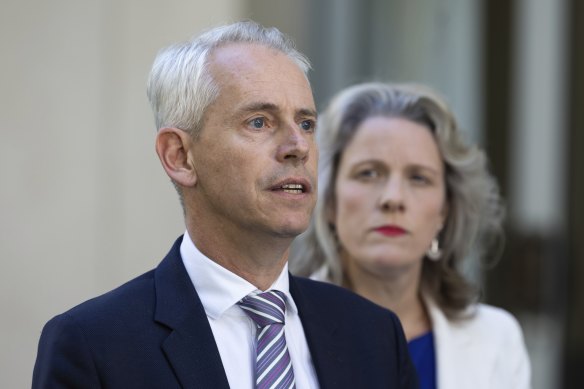 Minister for Immigration Andrew Giles and Home Affairs Minister Clare O’Neil.