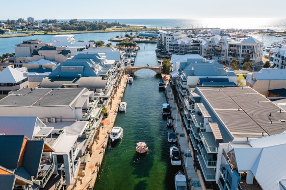 Mandurah’s Venetian Canals boast picturesque bridges and thoroughfares.