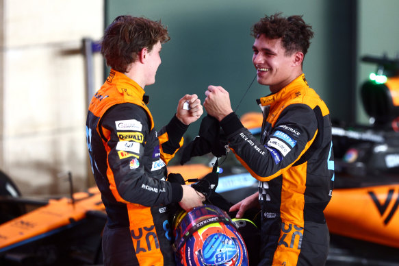McLaren teammates Oscar Piastri and Lando Norris came second and third respectively.