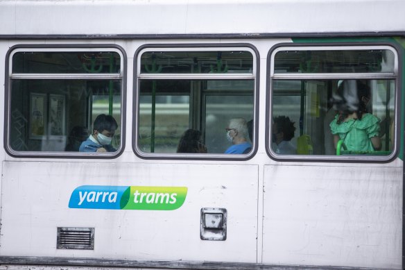 Passenger numbers are slowly increasing on public transport in Melbourne, but are still well below pre-pandemic levels. 