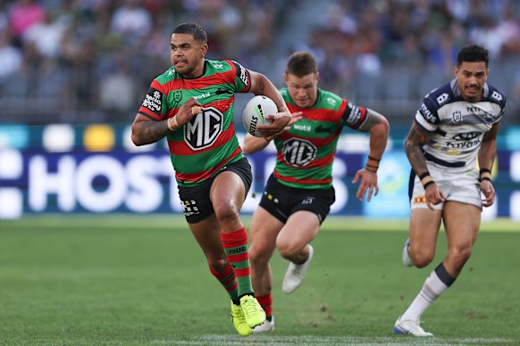 Latrell Mitchell in action.