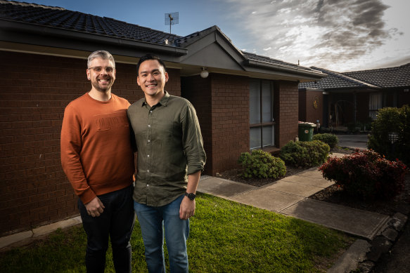 Dr Nick Voon and his partner Cameron Pinner are looking to upgrade their unit to a house, and have decided to buy in a different price bracket as interest rates rise.