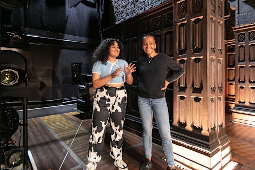 Manali Datar (left) and Paula Arundell at rehearsals.