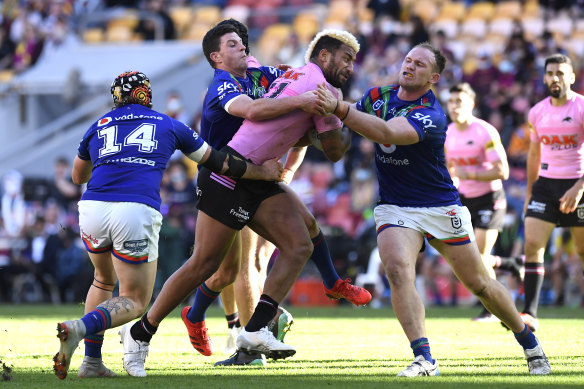 Viliame Kikau took just one minute to open the scoring for Penrith.
