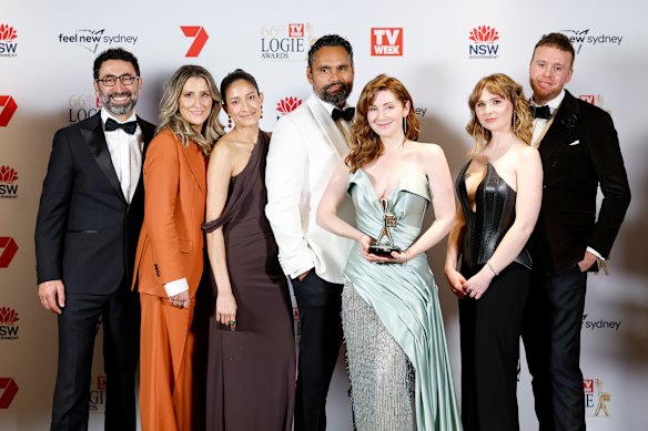 The RFDS crew: Rodney Afif, Ash Ricardo, Emma Harvie, Rob Collins, Emma Hamilton, Sofia Nolan and Jack Scott.