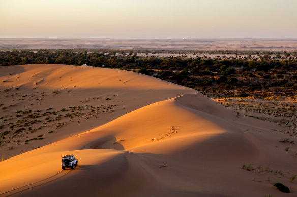 Driving the dunes out of Dubai.