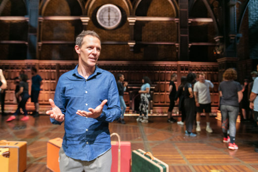 Gareth Reeves at rehearsals for the reopening of Harry Potter and the Cursed Child at the Princess Theatre.