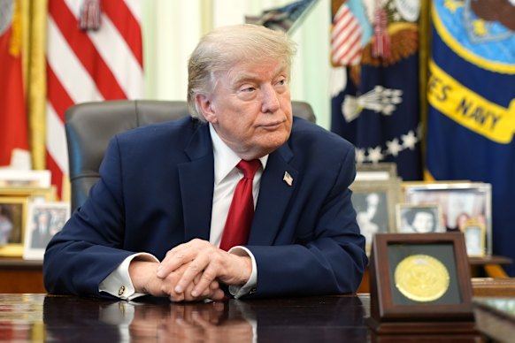 Donald Trump, raffigurato lunedì nello Studio Ovale, ha accolto con favore il “più grande aumento del potere presidenziale degli ultimi 100 anni”.