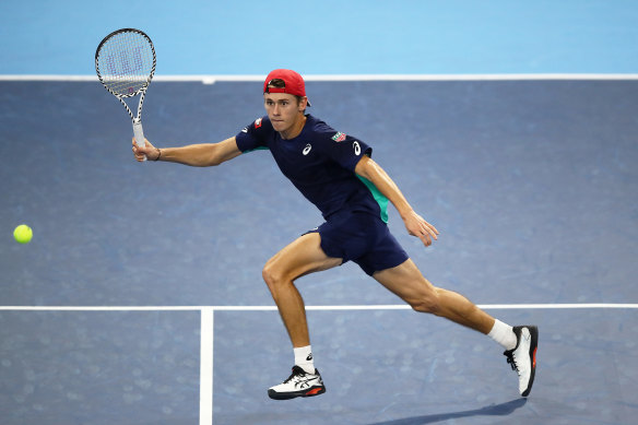 Alex de Minaur has notched his second win at this year's Next Gen finals.