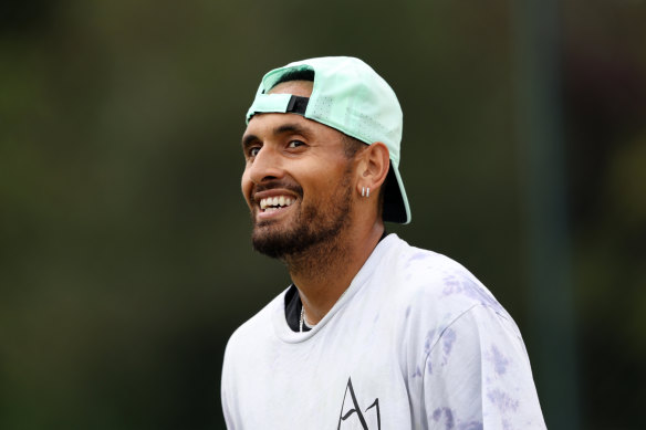 Nick Kyrgios on day nine of Wimbledon.