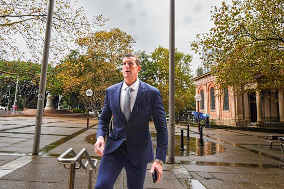 Ben Roberts-Smith outside court on Thursday.