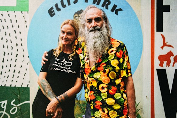 Ellis with Dutch activist Femke den Haas, from the film <i>Ellis Park</i>.