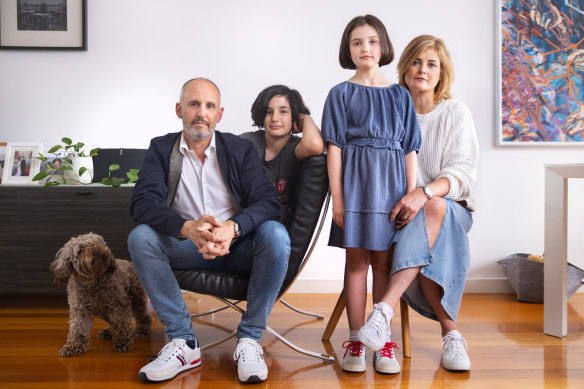 They’re fully vaccinated, but Michael and Kristen Battistella worry South Australia’s reliance on outdated data will stop them and daughters Mia and Nina seeing an ailing relative. 