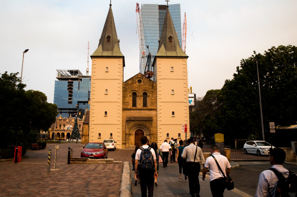 The Anglican Church has unveiled plans to build a 46-storey tower next to St John's Anglican Cathedral in Parramatta.