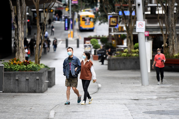 With masks again mandatory indoors across Queensland, authorities have singled out visitors to the Gold Coast for a lack of compliance as the Omicron wave hits.