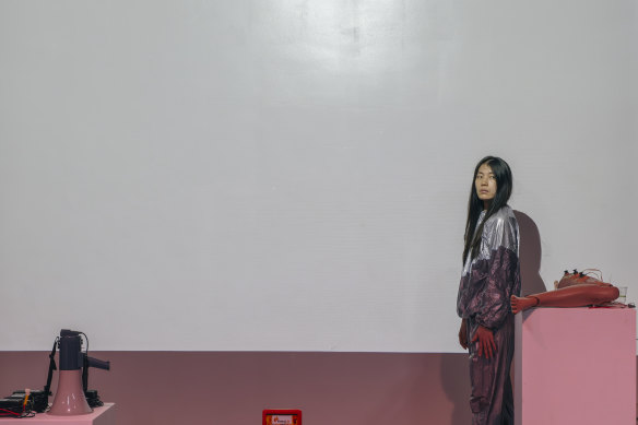 Geumhyung Jeong in Fire Drill Scenario at Arts House as part of Asia TOPA.