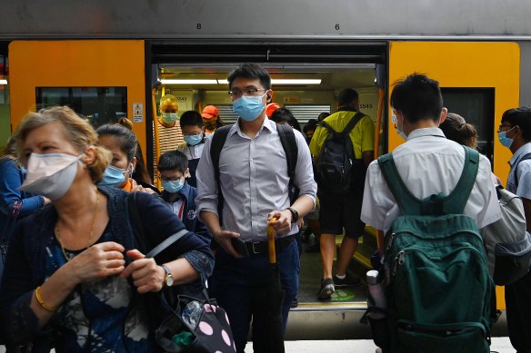 Mask rules have been eased in NSW, but remain mandatory on public transport. 