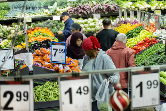 Shoppers at the iconic Dandenong Market.
