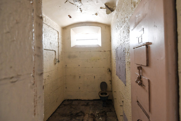 A cell in A Block of Pentridge Prison, photographed last year.