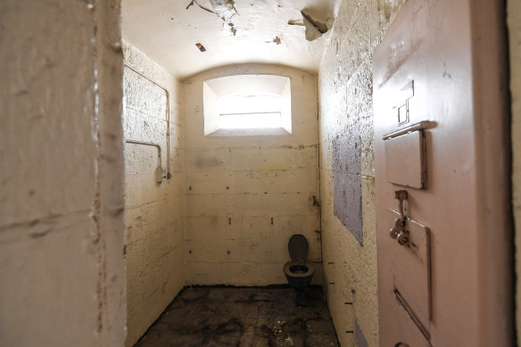 A cell in A Block of Pentridge Prison, photographed last year.