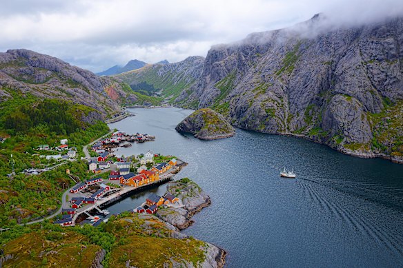 Nusfjord’s harbour remains at the heart of local life.