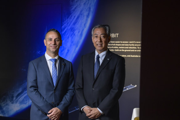 Enrico Palermo, head of the Australian Space Agency and Dr Hiroshi Yamakawa, president of the Japan Aerospace Exploration Agency.