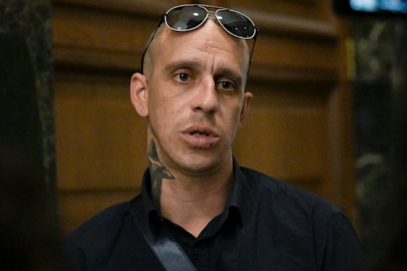 Georgi Filipov appears at a court in Sofia in 2024.