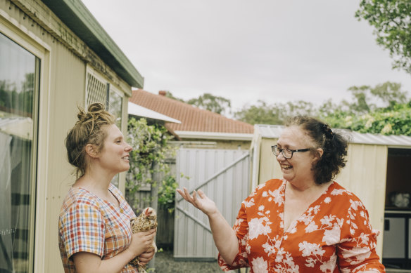 Janet (right) and Sari (left) while filming Because We Have Each Other