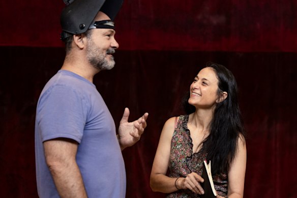 Steve Bastoni and Daniela Farinacci during rehearsals.