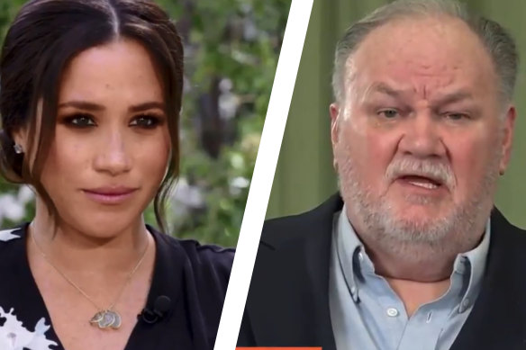 Meghan and her father Thomas Markle.