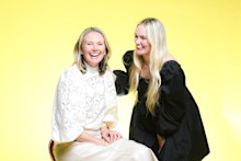 Bec Jefferd (seated) and Ava Chandler.