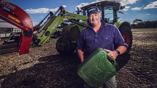 Dairy farmer Mark Billing said high petrol and diesel prices are exacerbating the pressure on farmers.