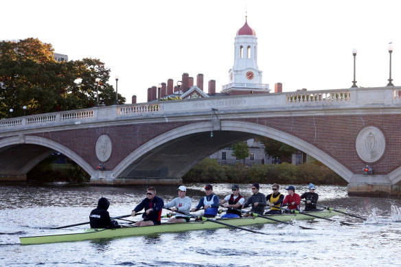 Rowing can open doors for Melbourne Grammar students to study and row at prestigious universities, including Harvard in the US.