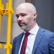 James Mawhinney leaving the Melbourne Magistrates Court on April 9.