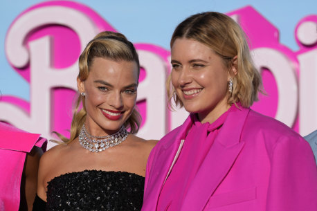 Margot Robbie and Greta Gerwig at the world premiere of Barbie in Los Angeles last week.