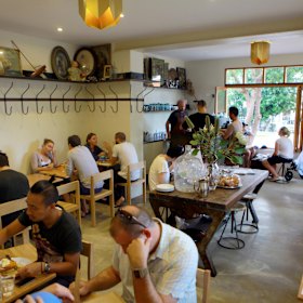 Inside the Redfern cafe.