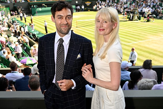Alex Hassell and Emma King at The Championships 2026, held at The All England Lawn Tennis Club, Wimbledon, Day 9, on July 7, 2026 in Wimbledon, England.