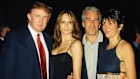 Donald and Melania Trump with Jeffrey Epstein and Ghislaine Maxwell in 2002.