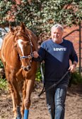 Trainer Gordon Richards and Gytrash.