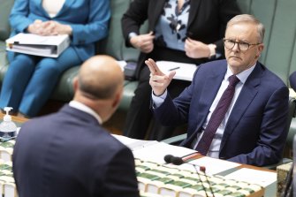 Prime Minister Anthony Albanese during question time. 