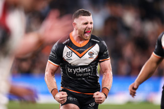 Wests Tigers halfback Jackson Hastings is averaging more touches per game than any other NRL half.