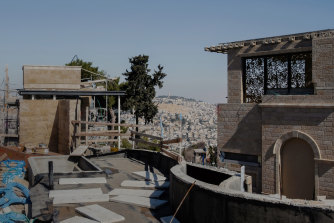 A site where the City of David settler group is building a visitor centre and zip line in a Palestinian neighbourhood in East Jerusalem below the Old City walls.