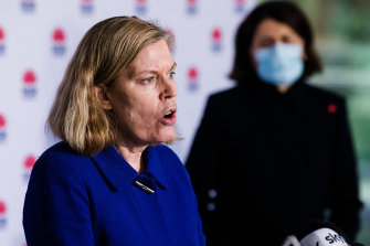 Dr Kerry Chant with Premier Gladys Berejiklian. 