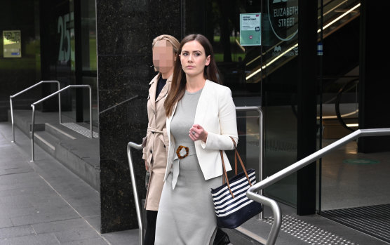 Sarah Vasey leaves the ICAC after giving evidence last week.