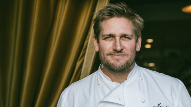 A long way from surfing menus, Australia's Curtis Stone at his Beverly Hills restaurant Maude. 