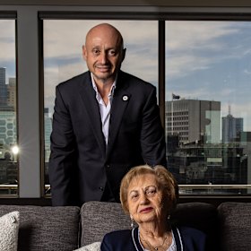 Larry Kestelman with his mother, Svetlana.
