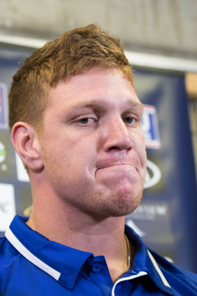 I wish it wasn't me: Dylan Napa speaks at Belmore on Wednesday.