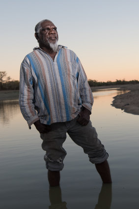 Mudburra elder Ray Dimakarri Dixon near Marlinja in the Northern Territory.