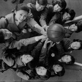 The Cathay Girls Basketball Team arrive from Taipei for a goodwill visit to Australia.
